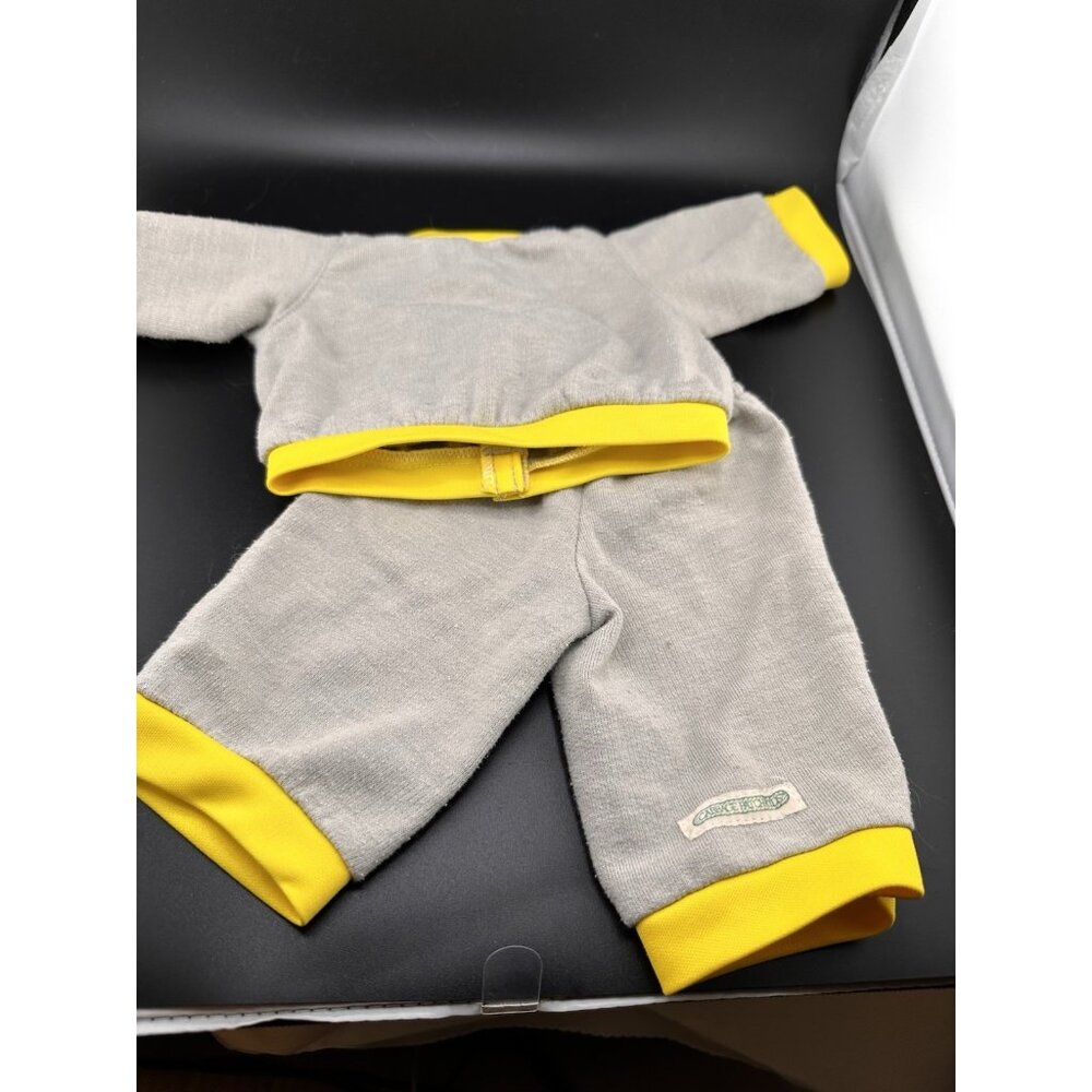 Vtg Cabbage Patch Kids Gray‎ Kitty  1983 Coleco Yellow Trimmed Jogging Suit